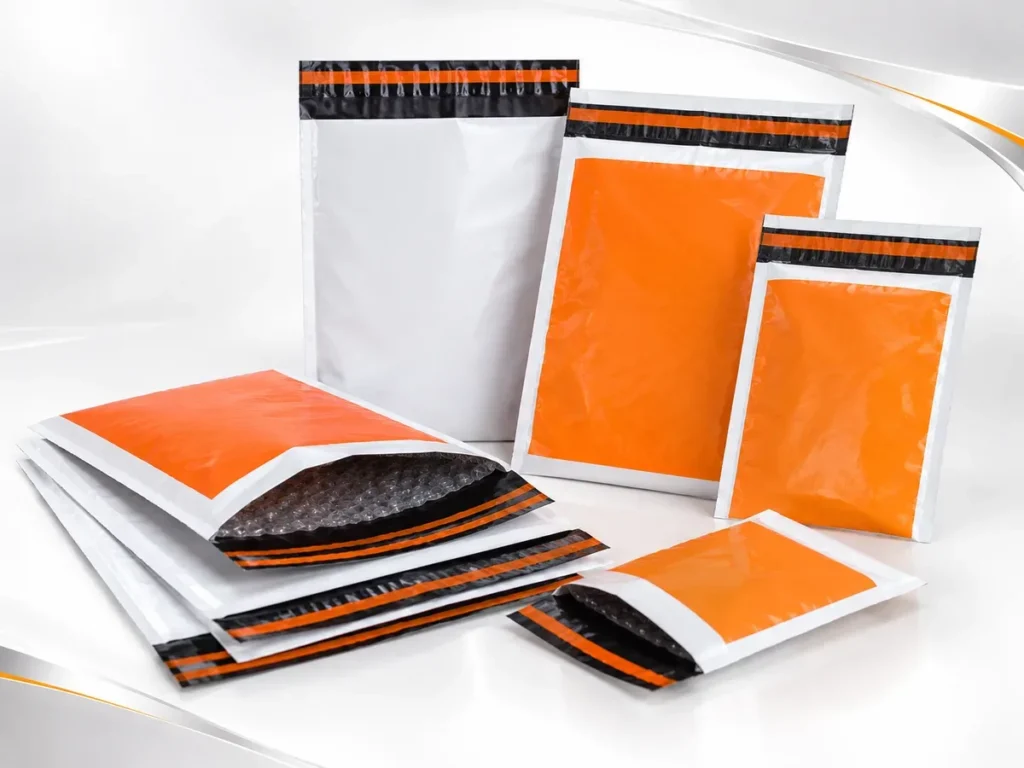Envelopes plásticos com bolha interna e lacre adesivo em diferentes tamanhos - sandraembalagens